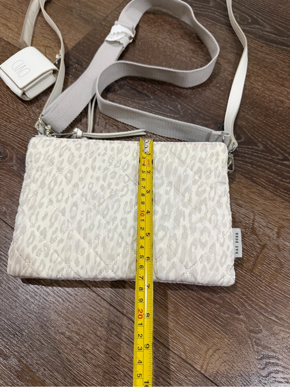 NWOT Rae Dunn Quilted Crossbody Bag in Light Beige - Picture 4 of 9